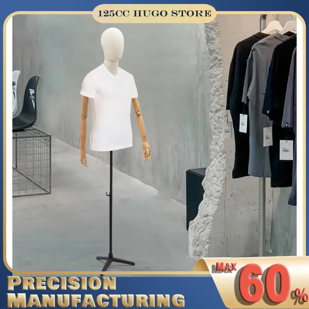 

Male Dress Form Display Poseable Male Mannequin Metal Half-Body Male Garment Display Form