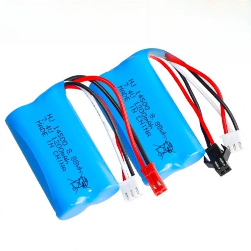 7.4V 1200mAh 2pcs For D12 C24-1 C24 C34 Remote Control Car Toys 5C Lipo Battery