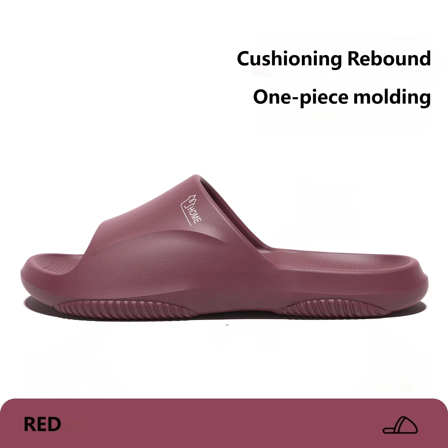 Women Solid Color EVA Slide Slippers One-piece Molding Cushion Rebound Non Slip Casual Indoor Home Shower Beach Slides