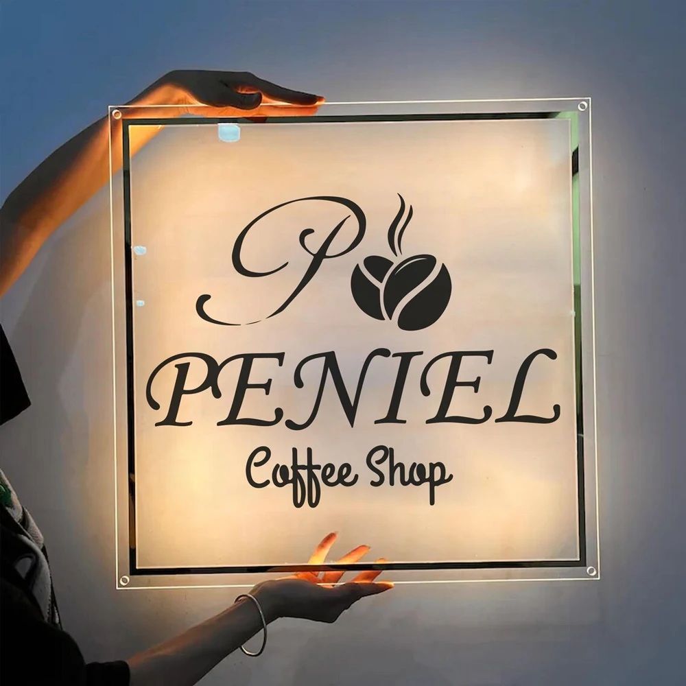 Custom Acrylic Neon Sign Personalise Backlit Sign Business Signboard LED Name Logo Decoration for Office Door Sign Wall Signs