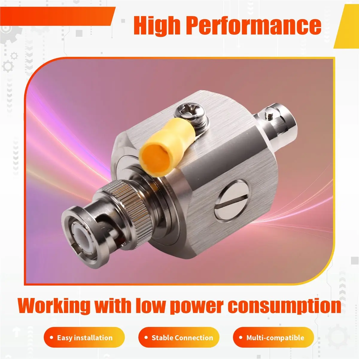 conector-bnc-macho-para-bnc-femea-xin828-q9-230v-50-ohm-dc-3ghz-protetor-contra-surtos-arrester-tipo-tubo-de-descarga-de-gas