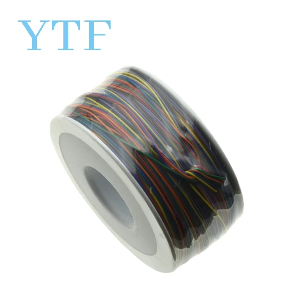 سلك لف نحاسي مطلي بالقصدير 200 متر 0.2 مم، 30AWG سلك معزول 8 ألوان لنماذج PCB Jumper Prototyping