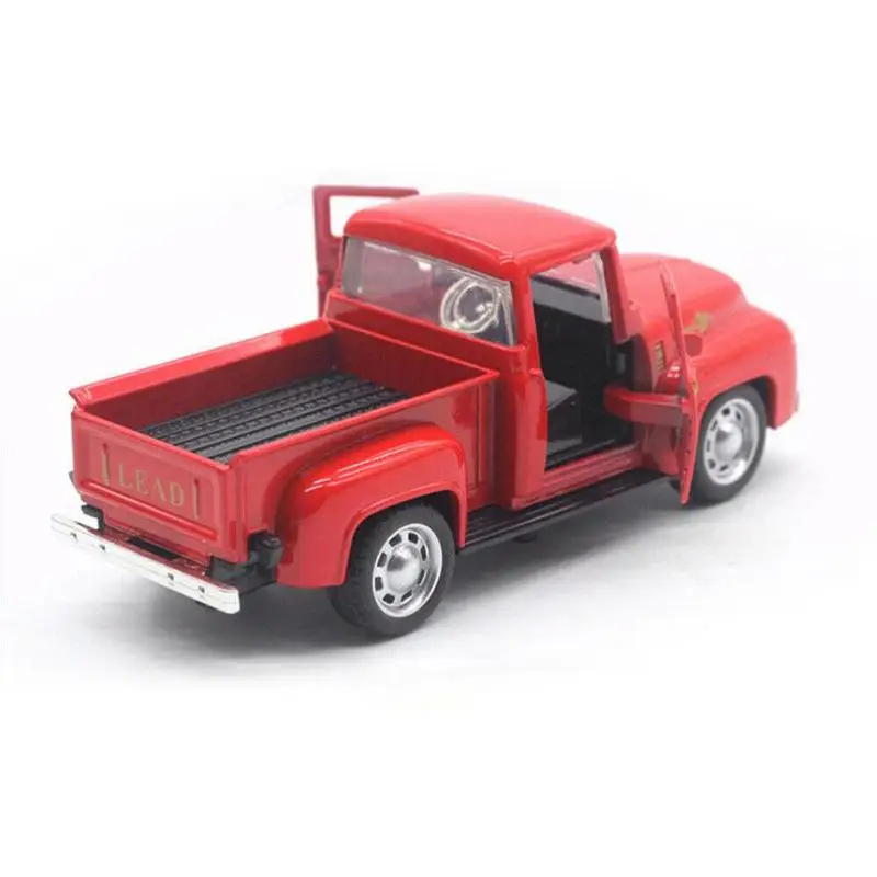 1955 Chevy Pickup Transporter Alloy Car Model 1:32 - Includes Basket of Coke, Children's New Year Gift view 3