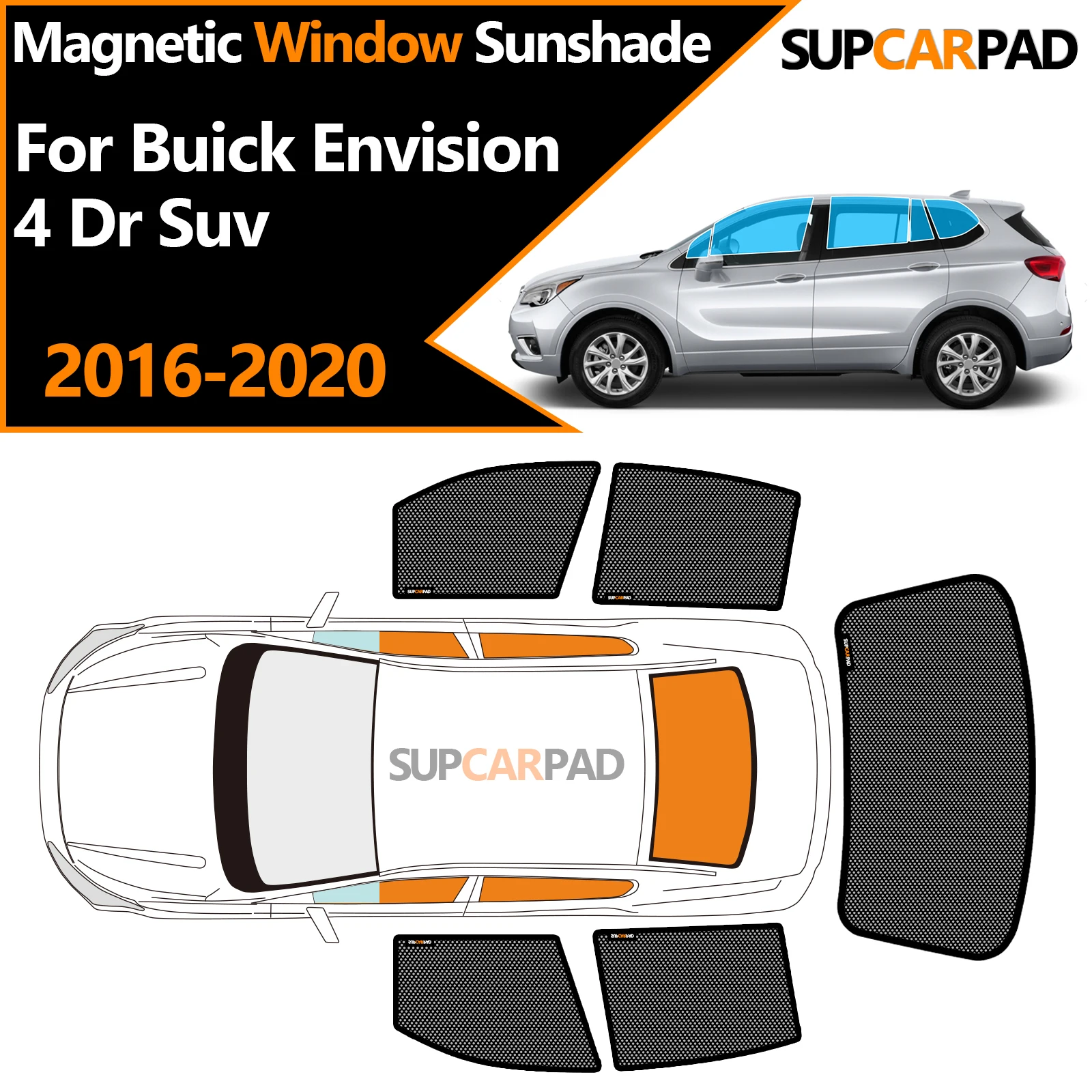 

Солнцезащитный козырек на окно автомобиля на заказ для Buick Envision 4 Dr Suv 2016-2020, магнитная занавеска, сетчатая передняя занавеска на лобовое стекло