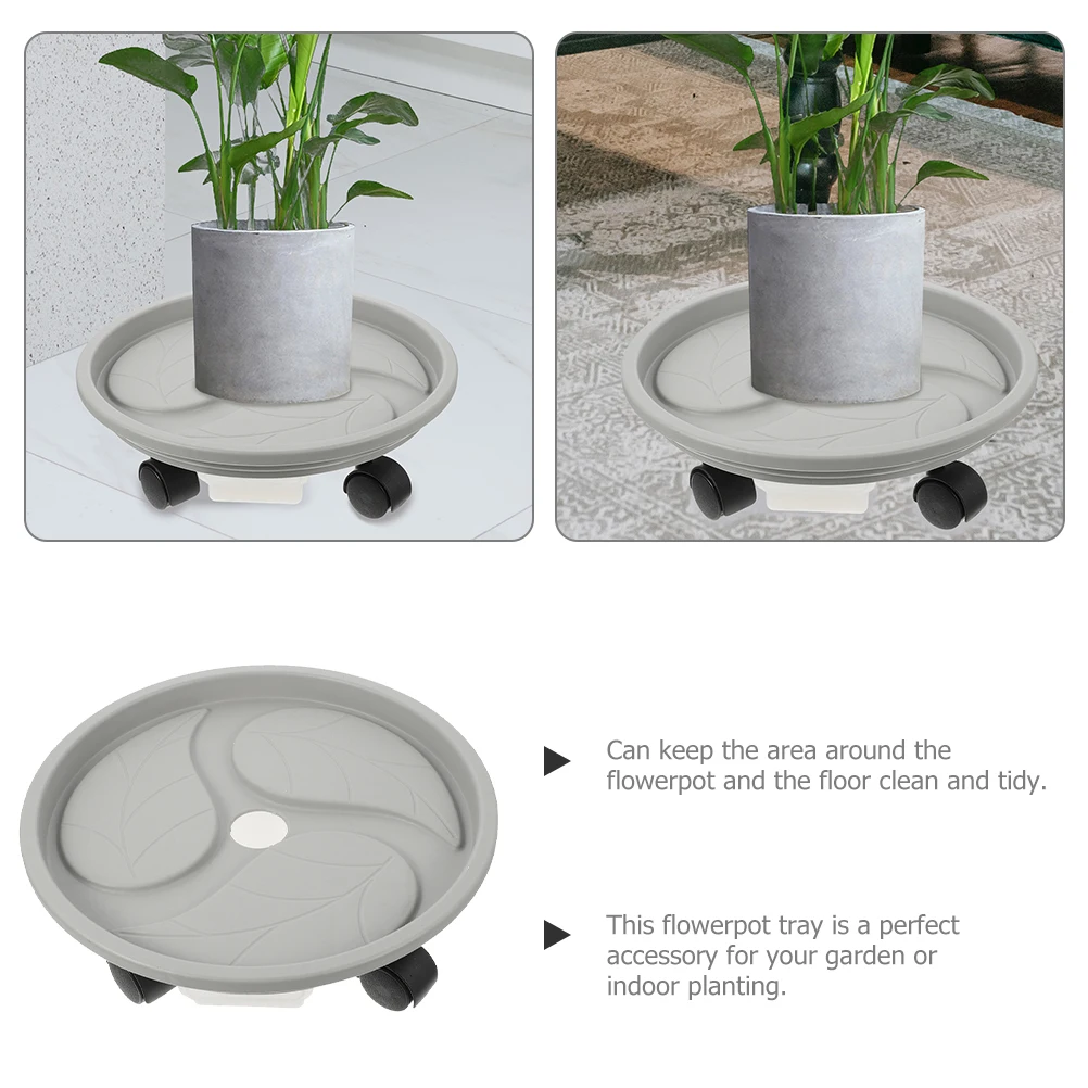 

Flower Pot Tray Caster Wheels Plant Stand Planter Plastic Storage Holders Round 4# Diameter 30cm Load 50kg Rolling Base Plant