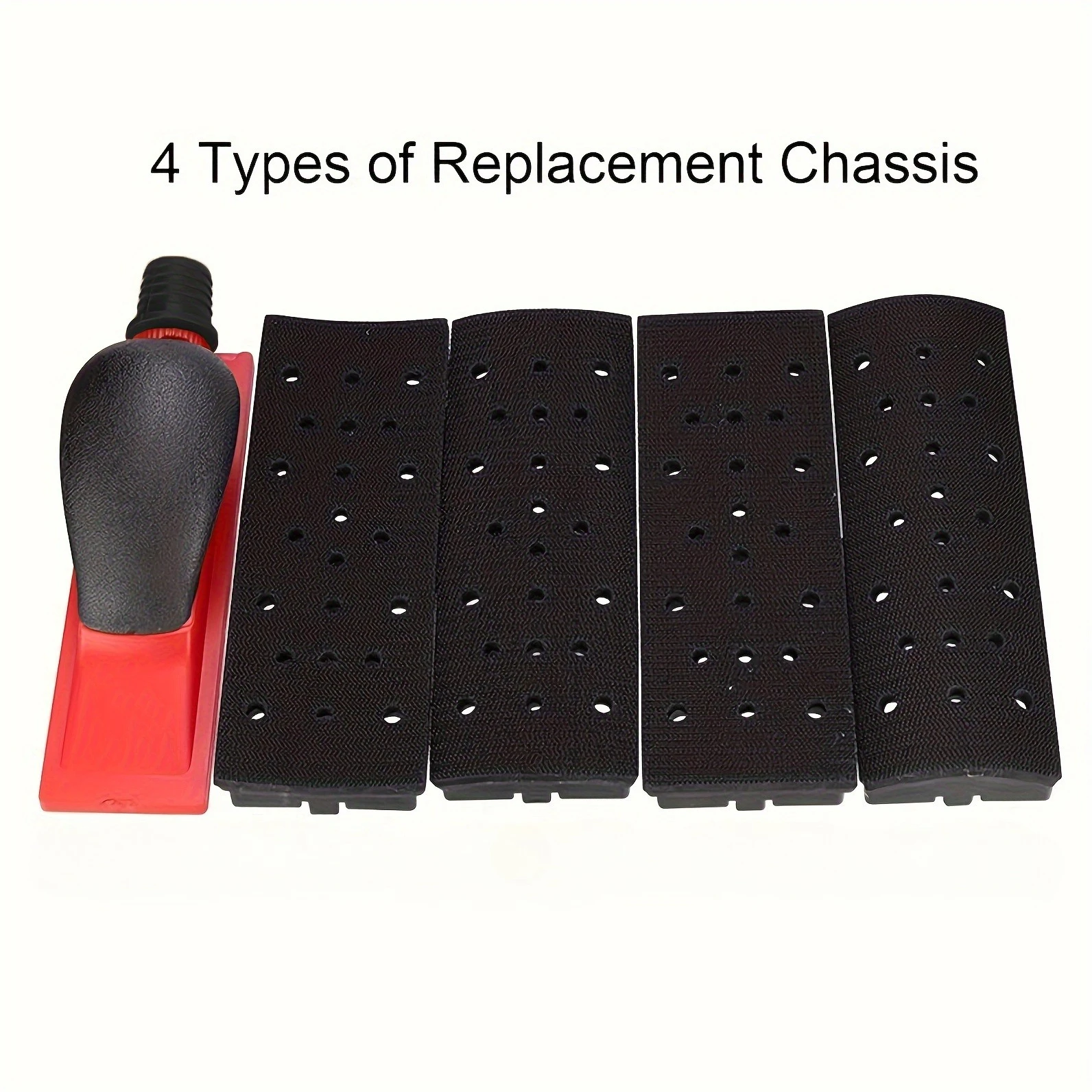 Manual sanding block, vacuum sanding block, adjustable air inlet manual sanding machine, with 4 backing polishing pads