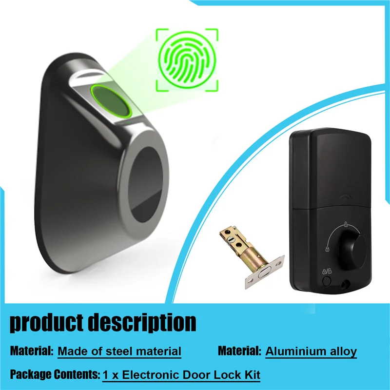 Electronic Door Lock For Tuya Intelligent Lock Keyless Entry Digital Door Lock Smart Deadbolt With Fingerprint-A83Z