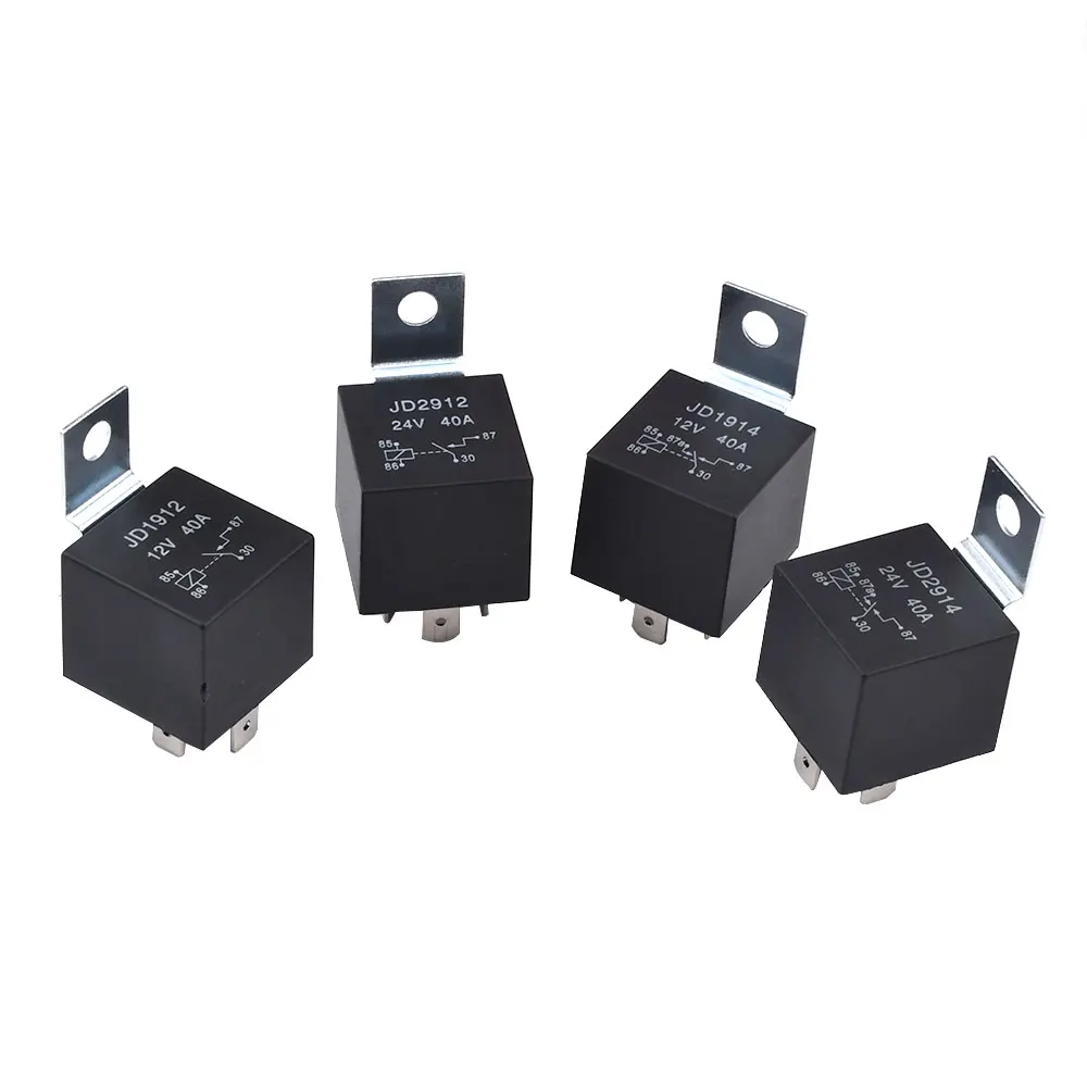 1 Stück Auto-Relais 12V 24V 40A 4P 5-polig Wasserdichtes Automobil-Relais JD1912 JD1914 JD2912 JD2914 Auto-Relais mit Kabelbaum und Relaissockel – Detail 13