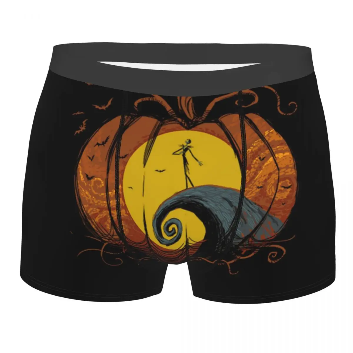 

Custom The Nightmare Before Christmas Boxer Shorts For Men Skellington Halloween Skull Underwear Panties Briefs Underpants