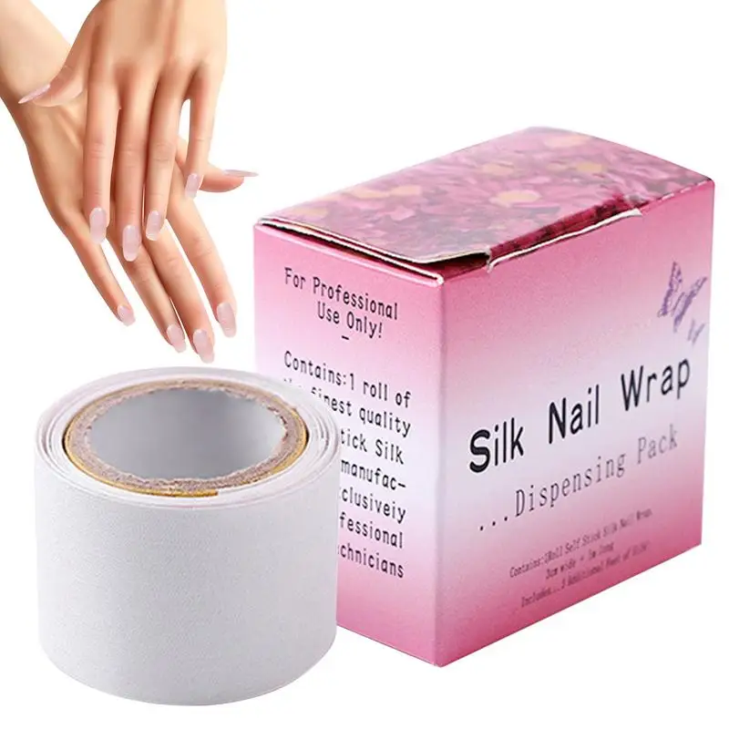 Silk Nail Wrap Strong Protect Reinforce Extension Sticker Adhesive Anti Damage Nail Wrap Nail Arts Tool for Home Use and Salon