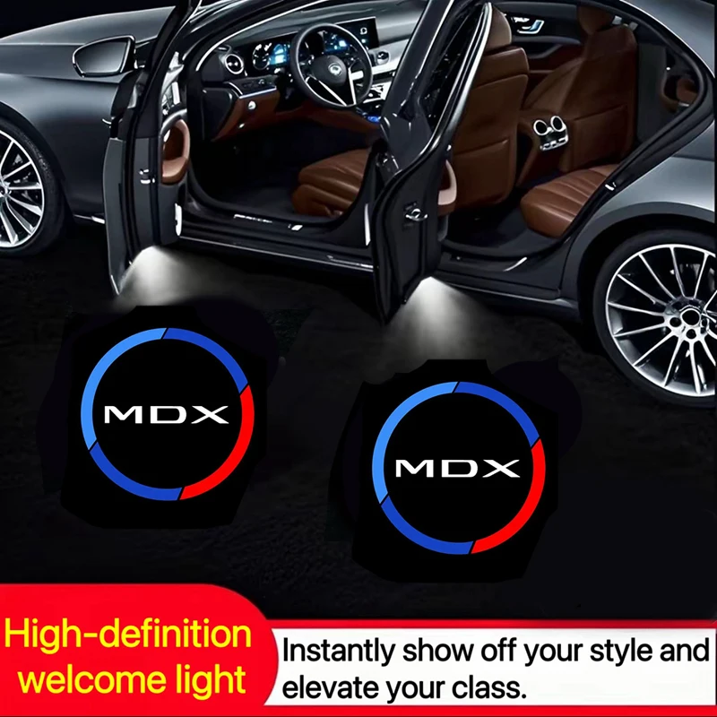 

2PCS for Acura MDX RDX RLX ZDX TLX TL TSX Courtesy Projector Ghost Shadow Lamp Accessories Car LED Door Welcome Logo Lights