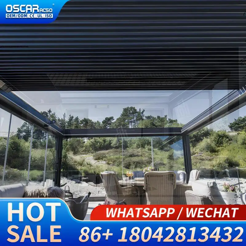 

Горячая распродажа: Электрическая водонепроницаемая алюминиевая конструкция с регулируемыми ламелями для террасы, патио, сада, перголы