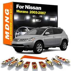 MDNG 13Pcs For Nissan Murano 2003-2006 2007 Canbus Interior LED Bulb Dome Map Trunk License Plate Light Error Free Auto Lamp Kit