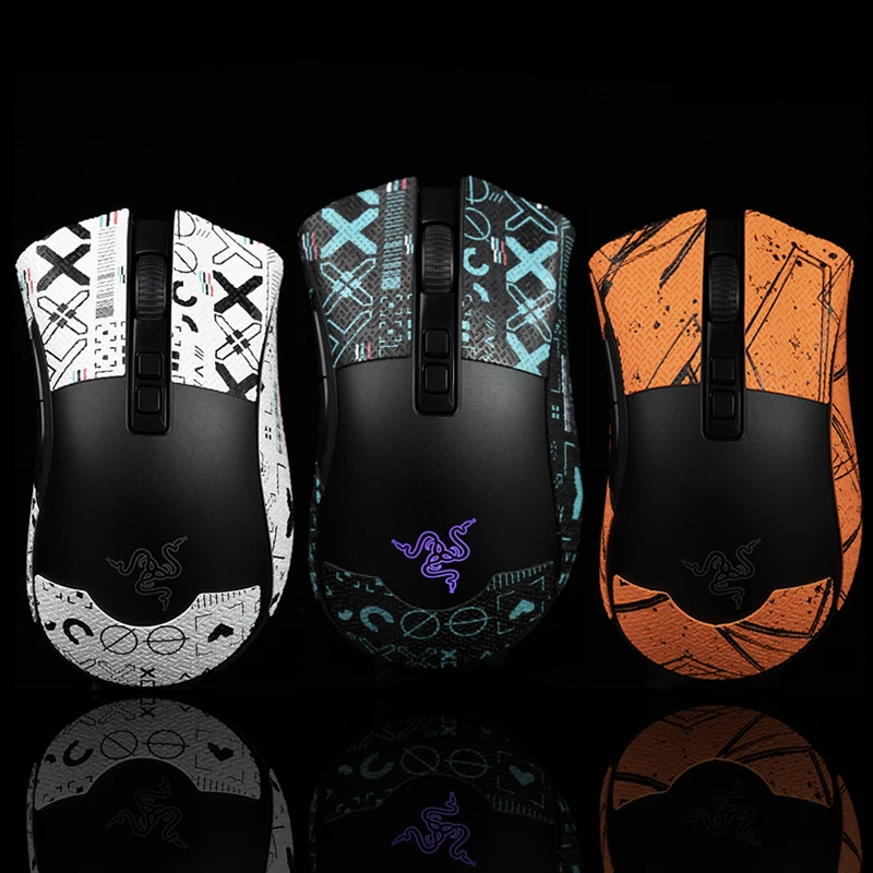 BTL-Mouse Grip Tape Skate, adesivo antiderrapante, pele de lagarto, chupar suor para Razer DeathAdder V2 PRO Wireless, artesanal