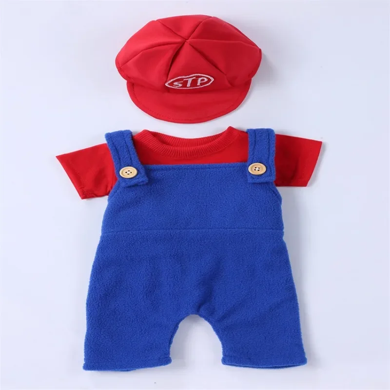 Super Mario Cartoon Newborn Baby Cosplay Suit Summer Outdoor 3 6 Month Baby Costume Set Comfort Breathable Costumes for Baby