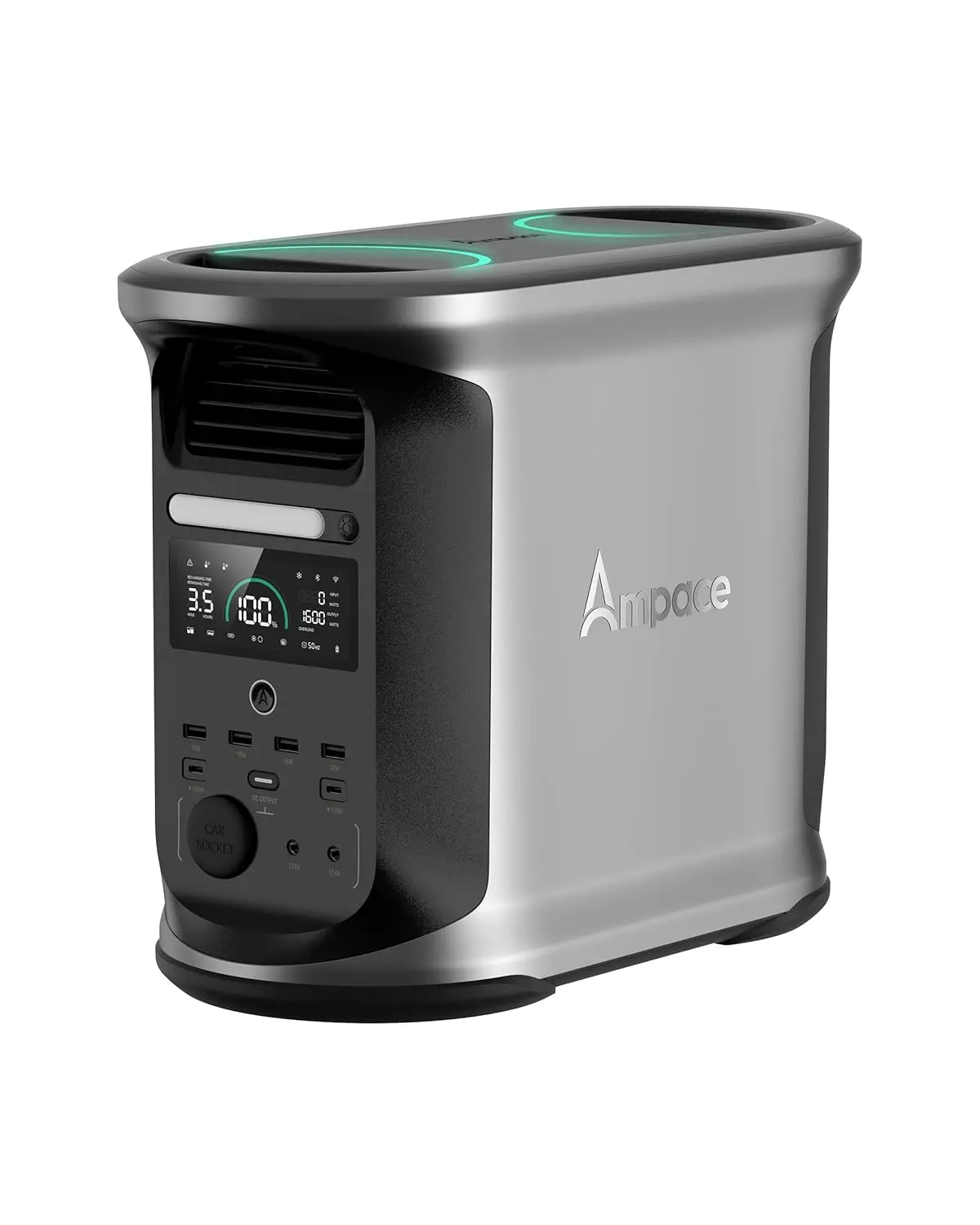

Солнечный генератор AMPACE 2400W Andes 1500, портативная электростанция 1462Wh, зарядка переменного тока 1800W, 4 розетки переменного тока, аккумулятор LiFePO4, индивидуальная комплектация
