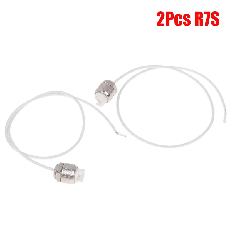 

2Pcs R7S Ceramic Lamp Holder Lamps Head Lamp Tube LED Lighting Lamp Tubes Heating Tube Test Machine Lamp Holders