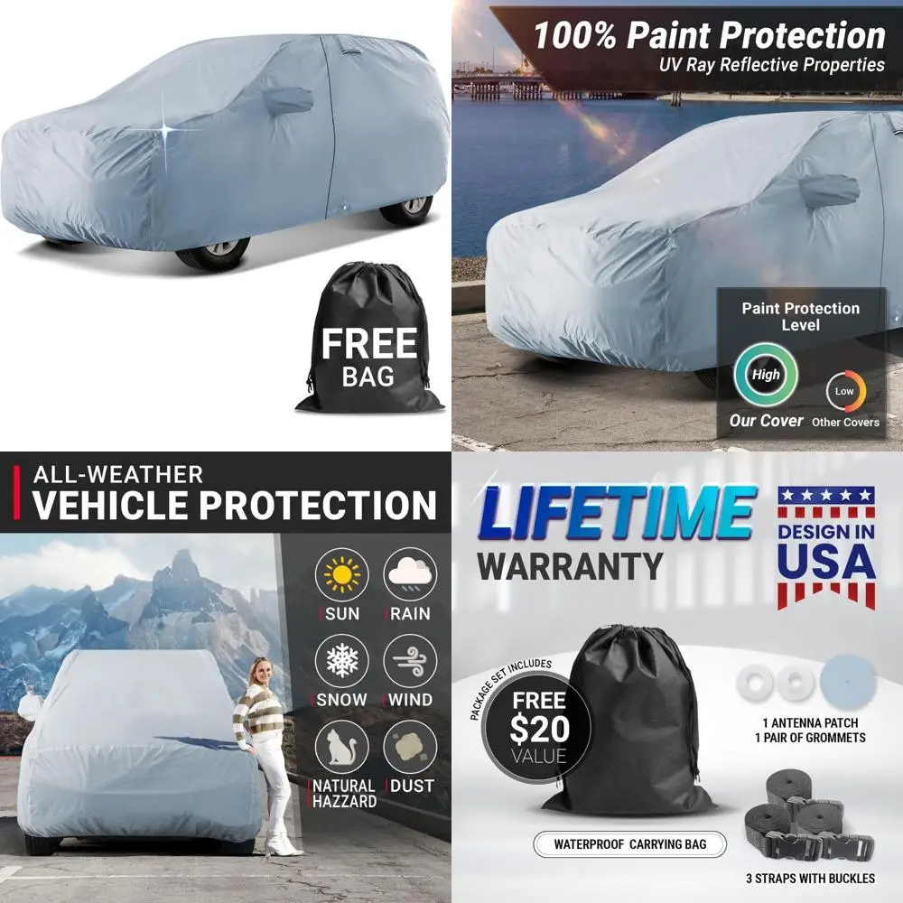 

Водонепроницаемый автомобильный чехол с мягкой подкладкой для внедорожника Chevy Trailblazer 2002-2009 годов, полная внешняя защита