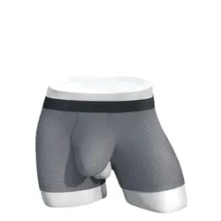 Open Hole Roupa interior respirável para homens, boxers sensuais masculinos, cuecas macias confortáveis, suporte sexual, cuecas duplas de pênis grande