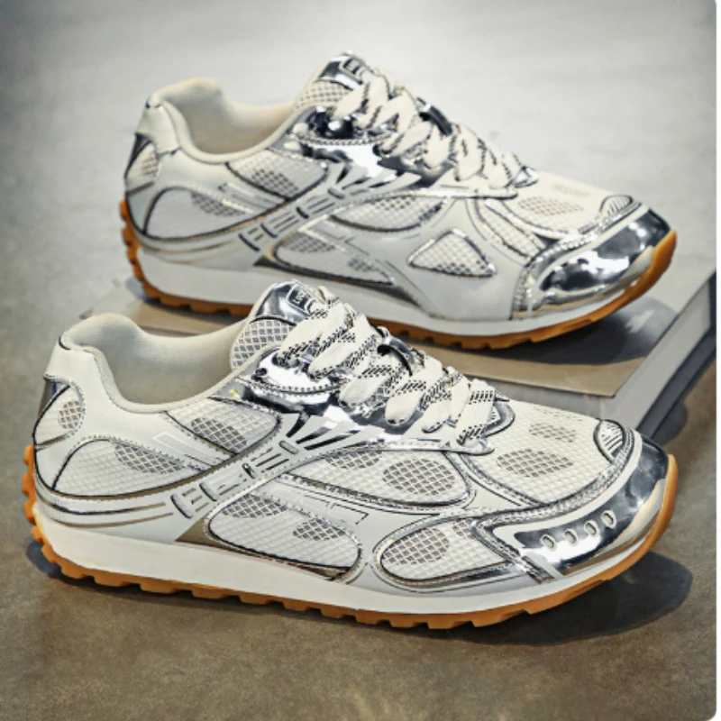 Men's Sneakers Casual Fashionable Running Sport Shoes Spring Summer No Slip Breathable Height Increased Thick Platform Footwear