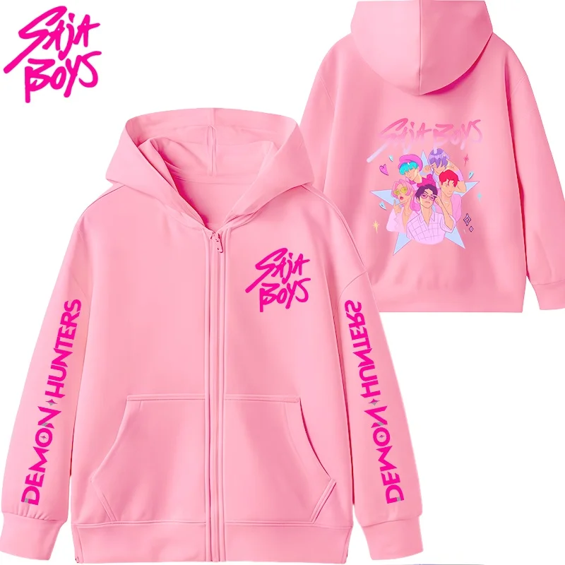 

Hot New Funny Zip Up Sweatshirts Kpop Demon Hunters Hoodie Children Clothes Kid Girl Boy Sweatshirt Zipper Hoody Baby Casual Top