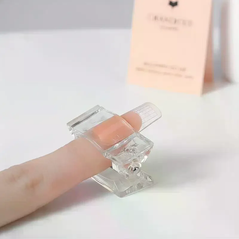 Nail Clippers Transparent Quick Setting Gel Paperless DIY Nail Extension Clips Manicure Tools Accessories Kit