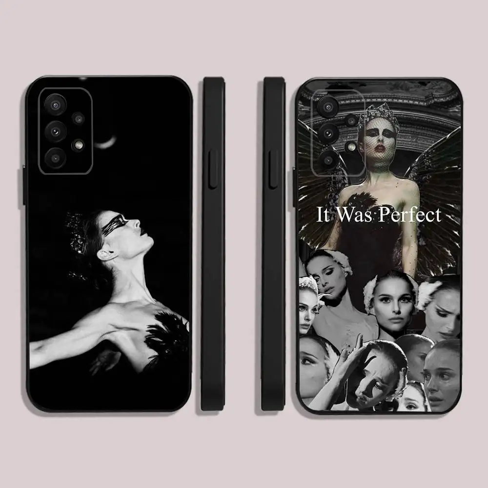 

Film Black Swan Phone Case For Samsung S25,23,22,30,24,10,9,Ultra,Plus,Lite,FE,5G Black Soft Case