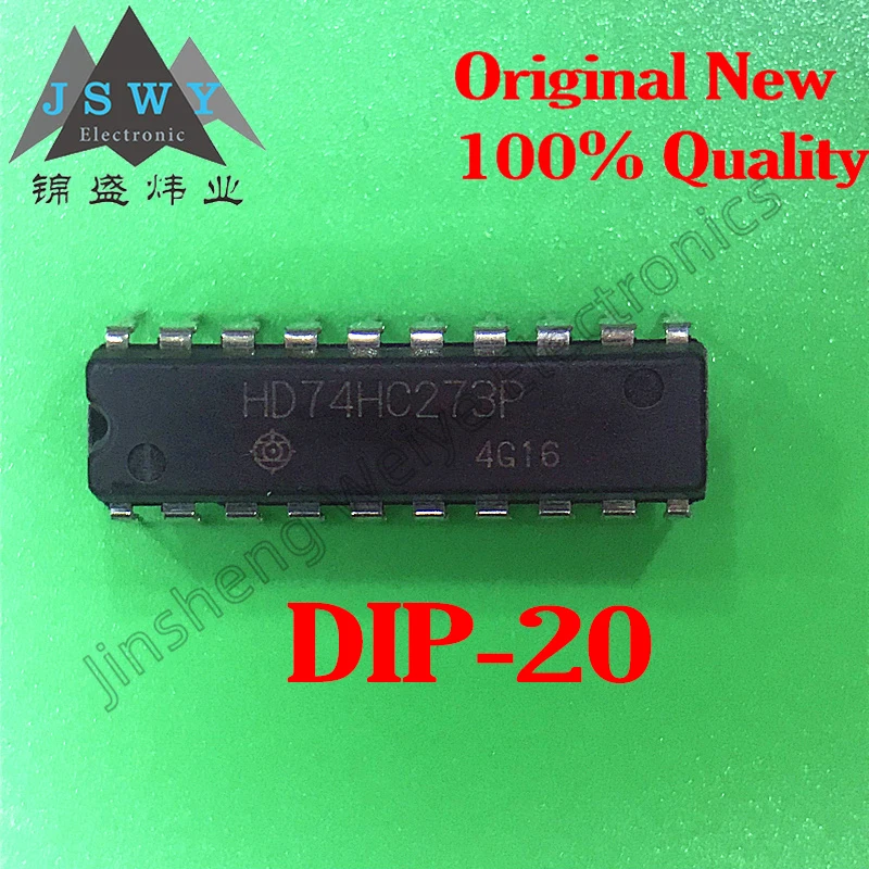 (10/50PCS) HD74HC273P HD74HC273 DIP-20 High-Speed CMOS 8-Bit D Flip-Flop, Low Power Consumption, Wide Voltage Range, Original