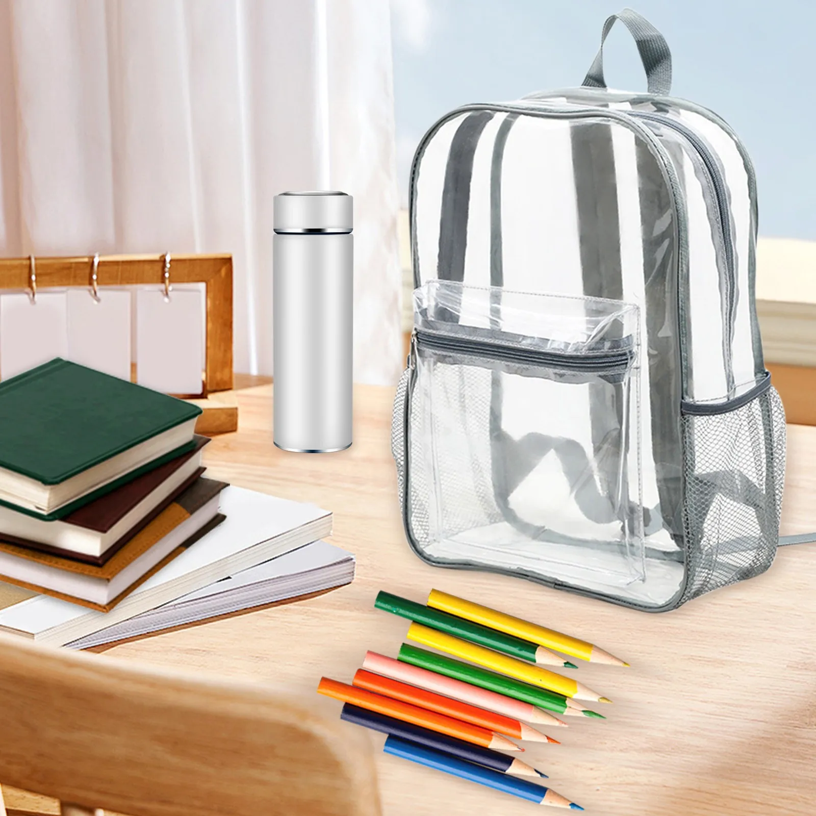 

Прозрачный водонепроницаемый рюкзак для стадиона, Прозрачная ПВХ сумка для спортивных мероприятий, концертов, тренажерного зала, вместительный рюкзак