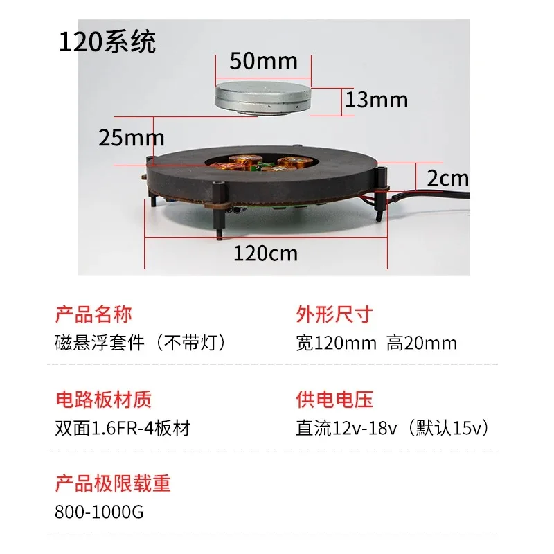 Heavy Magnetic Levitation Bare Metal Module and Maglev Movement Potted Plant Exhibition Stand Speaker for Audio