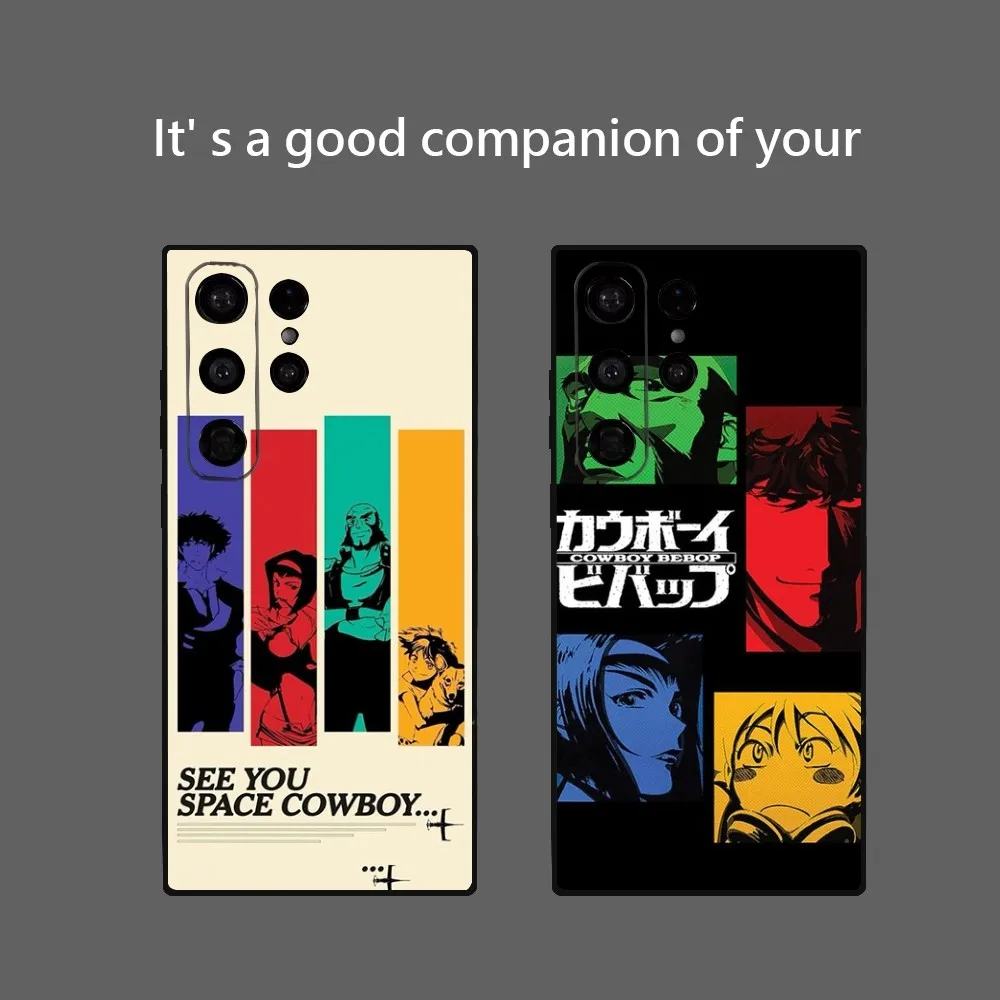 Cowboy B-Bebop Anime Phone Case for Samsung Galaxy S24 Ultra S22 S23 Ultra S21 S20 5G Protective Soft Silicone TPU Funda