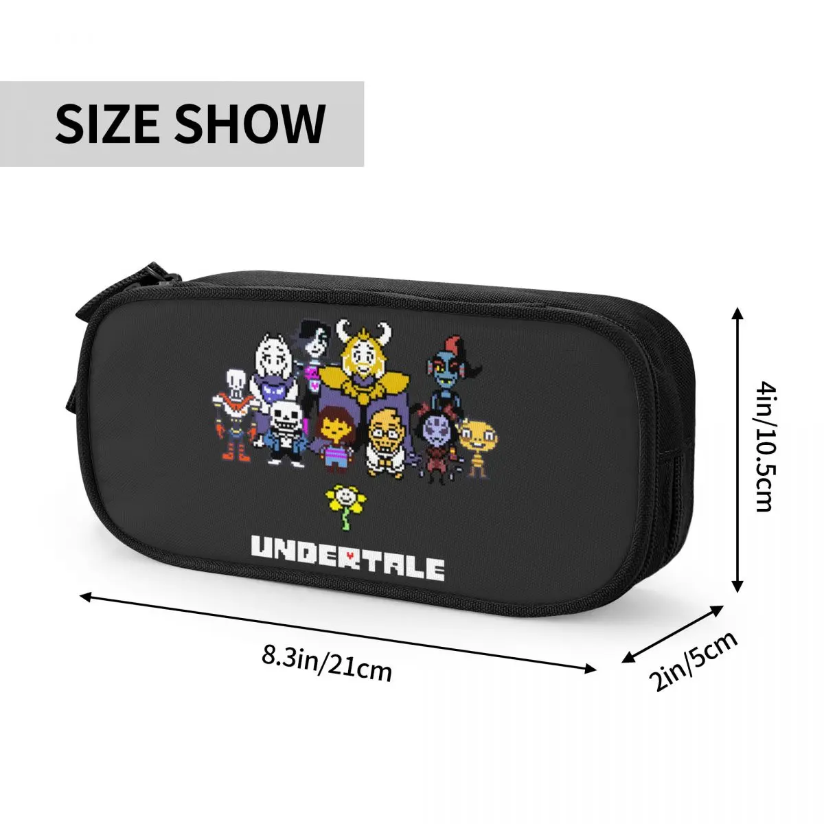 Undertale Sans And Papyrus Mettaton Flowey Frisk Pencil Cases Pen Holder Bag Student Big Capacity School Gifts Pencilcases