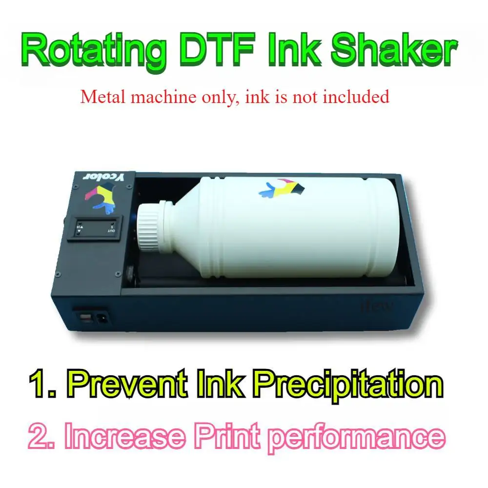 White DTF Ink Shake Rotator Prevent Ink Precipitation Avoid Sediment Deposition DTG UV White Ink Shaker Device Rotate Rolling