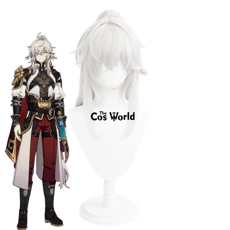 

Honkai: Star Rail Jing Yuan 60cm Long Straight Games Cosplay Wigs Fiber Heat Resistant Synthetic Hair + Wig Cap