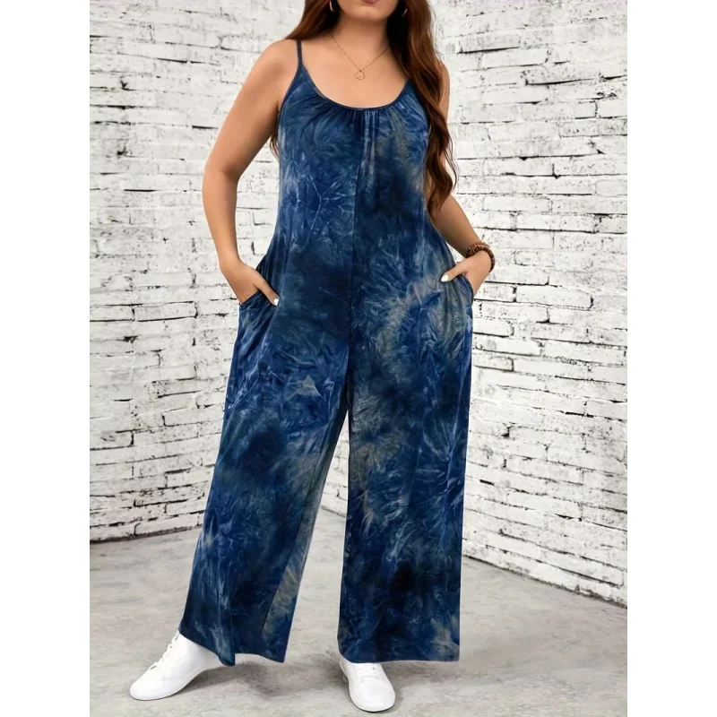 

Best Selling Fashion Tank Top Printed Jumpsuit Stylish Sleeveless Casual One-Piece Comfortable Trendy Loose-Fit Women's Daily