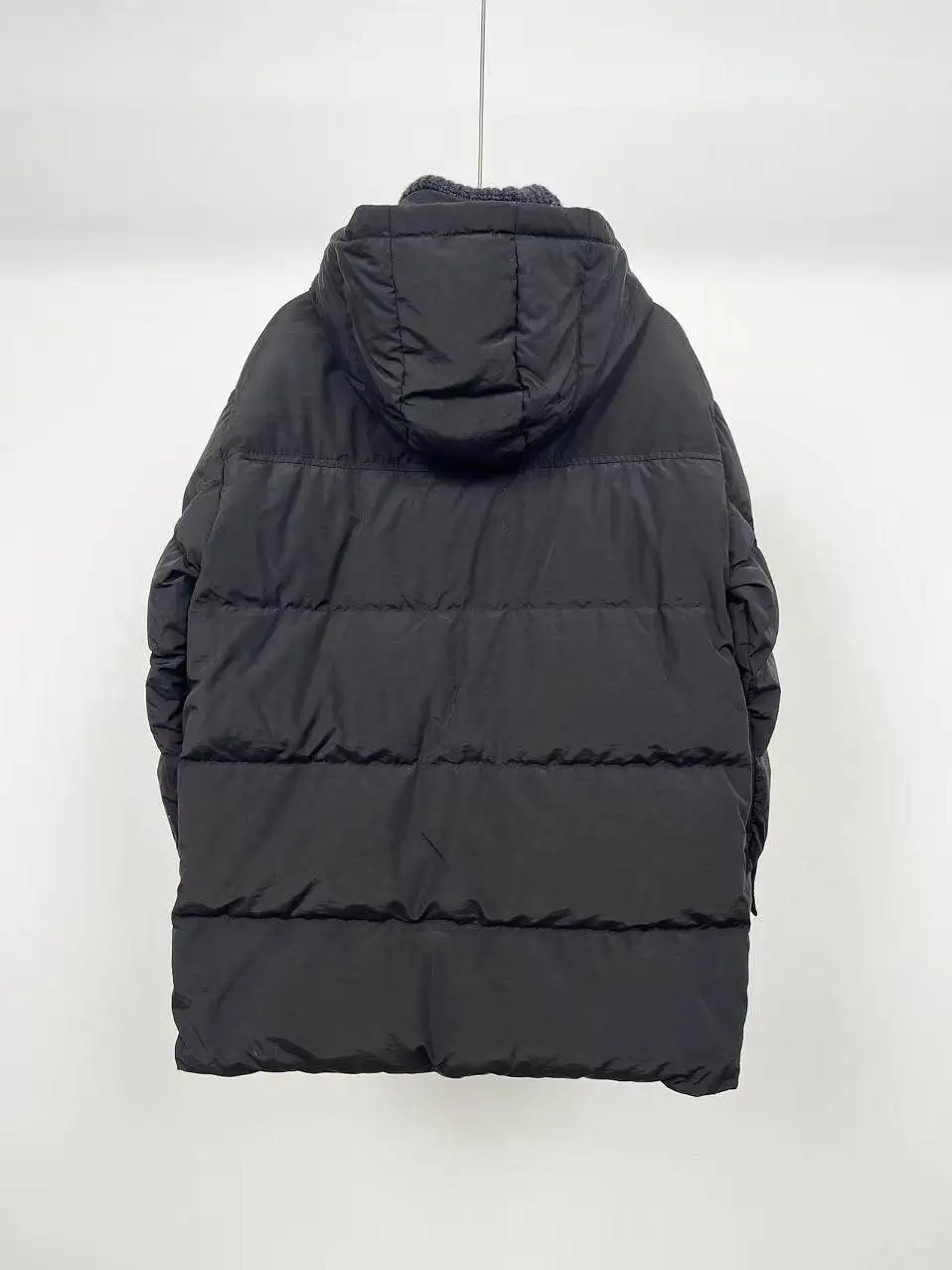 Women's 2026 Winter New High-end Casual Hooded White Goose Down Mid Length Down Jacket