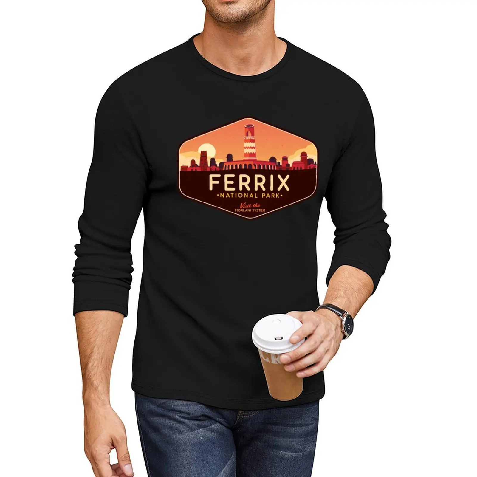 

Ferrix National Park - Visit the Morlani System! Long T-Shirt black t shirts t shirt man men workout shirt