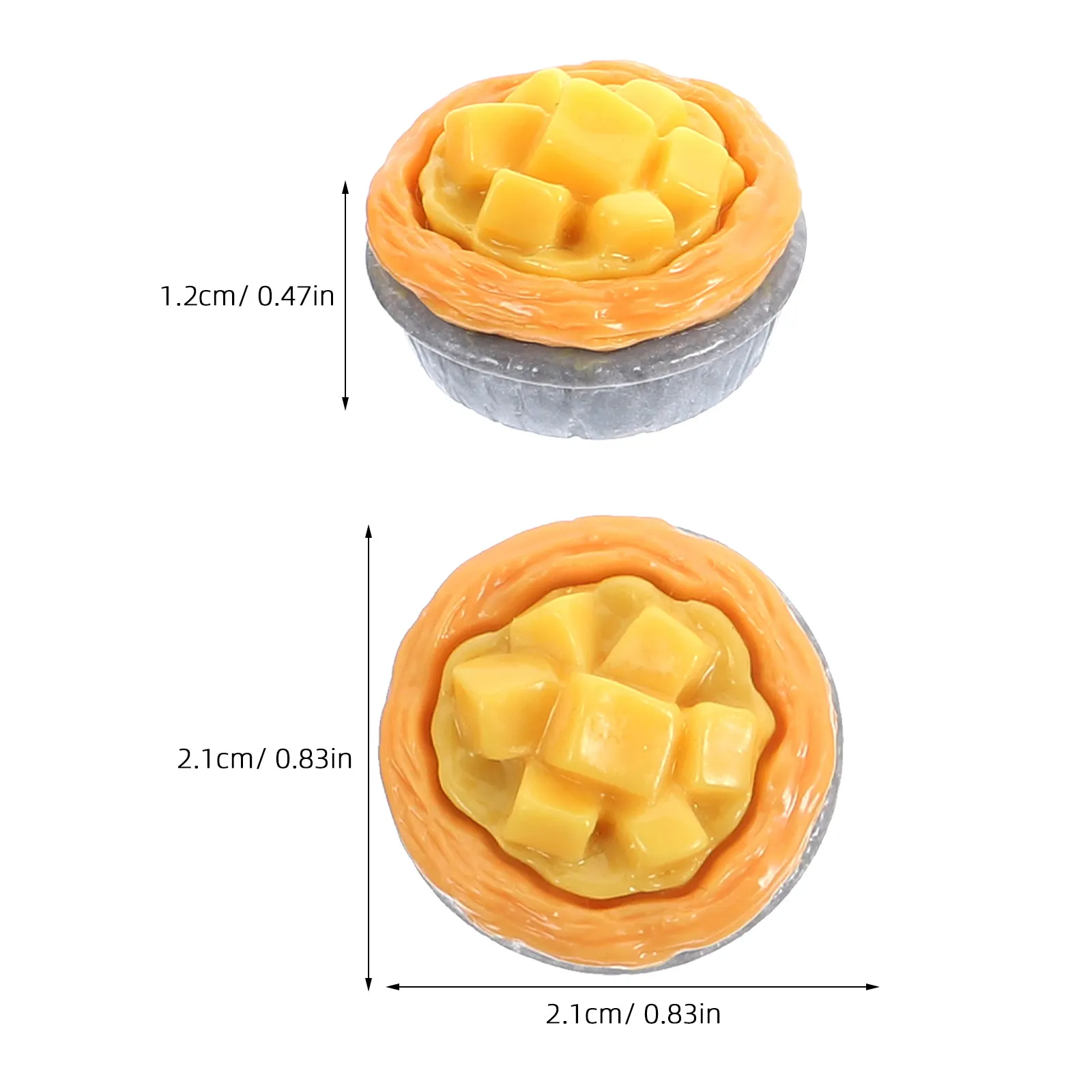 

20Pcs Artificial Egg Tart Simulation Fake Egg Tart Realistic Food Display Props for Bakery Home Kitchen Photography