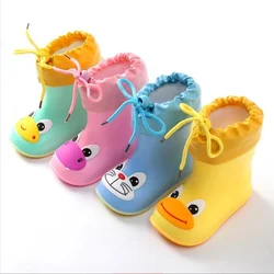 NEW Classic Children Shoes PVC Rubber Kids Baby Cartoon Shoes Water Shoes Waterproof Rain Boots Toddler Girl Boy Rain Boots