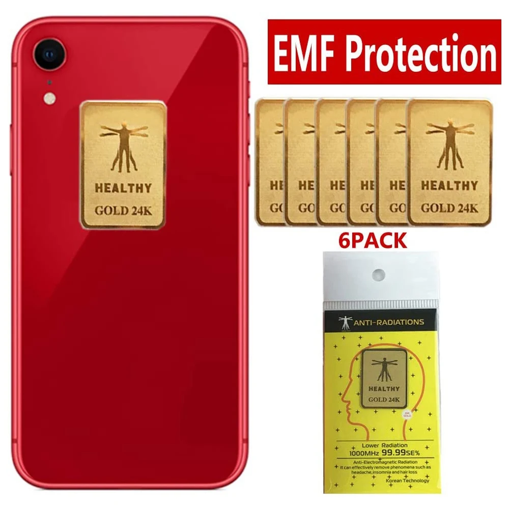 Autocollant de protection pour téléphone portable, 6 pièces, anti-rayonnement, emf bchampionship pour ordinateur portable du matin