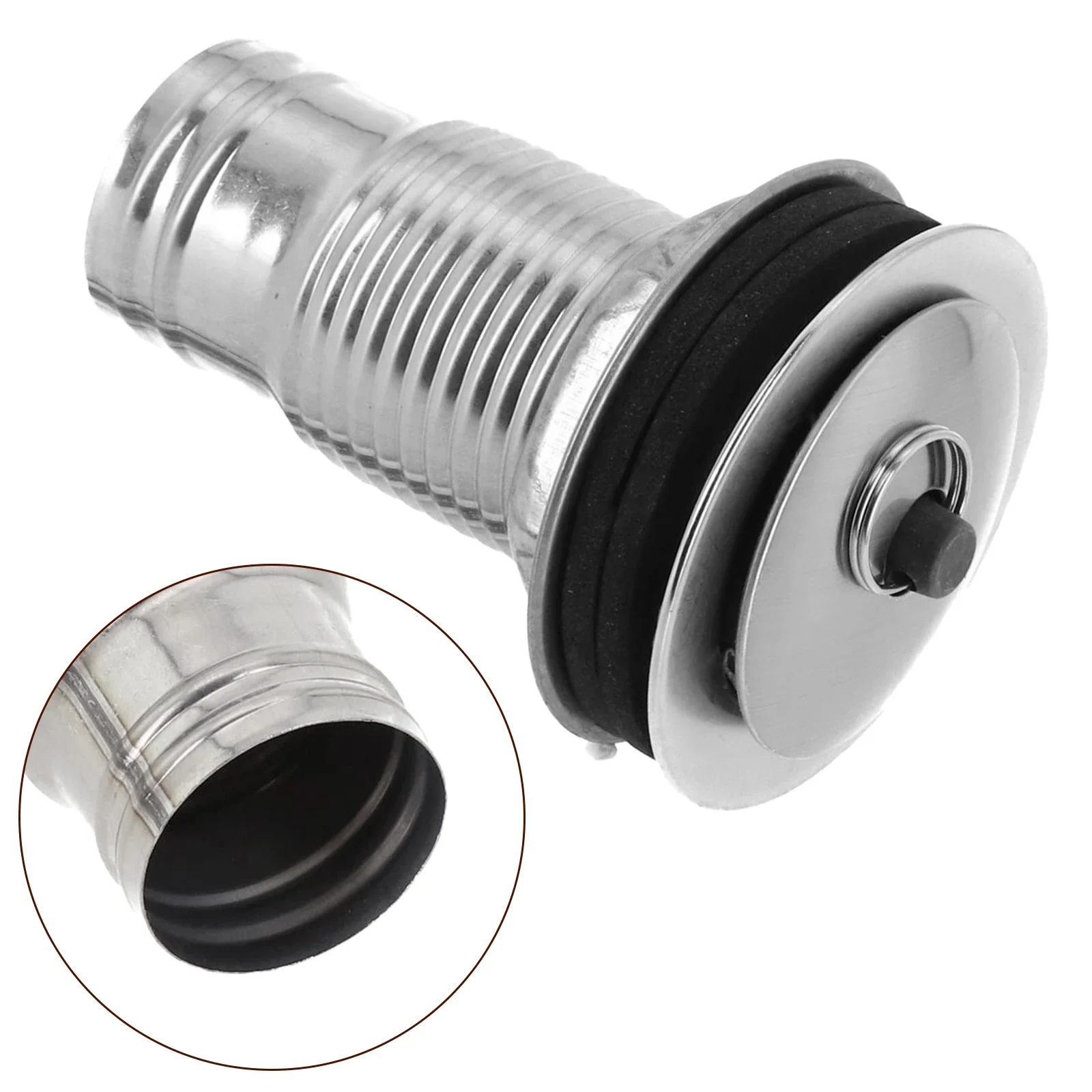 Drain Plug Drain Filter Kitchen Accessories Drain Button Easy To Install Sink Plug Stainless Steel Waste Stopper