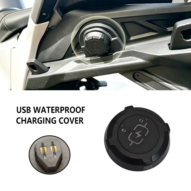 For BMW R1300GS R1300 GS Adventure R 1300GSA R1300R R1300RT R1300RS Motorcycle Rear Box saddlebag USB Waterproof Charging Cover