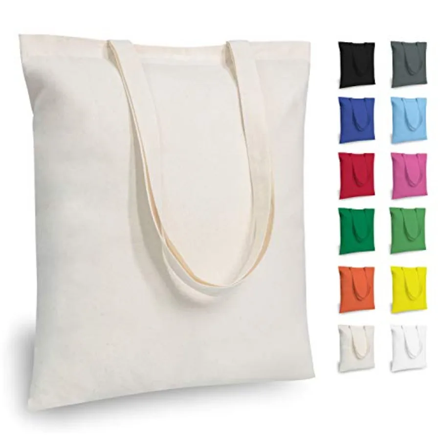 

TOPDesign 5 Pack Economical Cotton Tote Bags, Lightweight Reusable Grocery Shopping Cloth Bags, Suitable for DIY, Advertising,