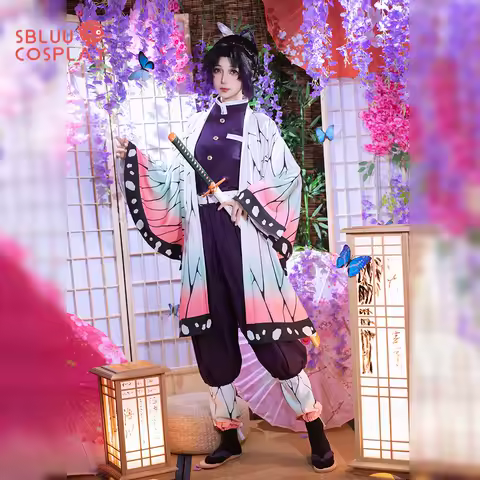 SBluuCosplay Kochou Shinobu Cosplay Costume Embroidery SR Quality TR Material Purple