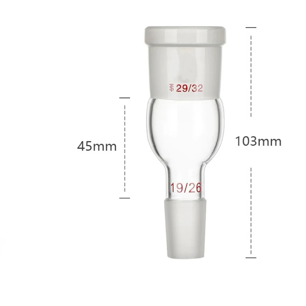 24/40 Female 29/32 Female to  Male Glass Joint Glass Reducing Transfer Adapter Glassware Laborotary