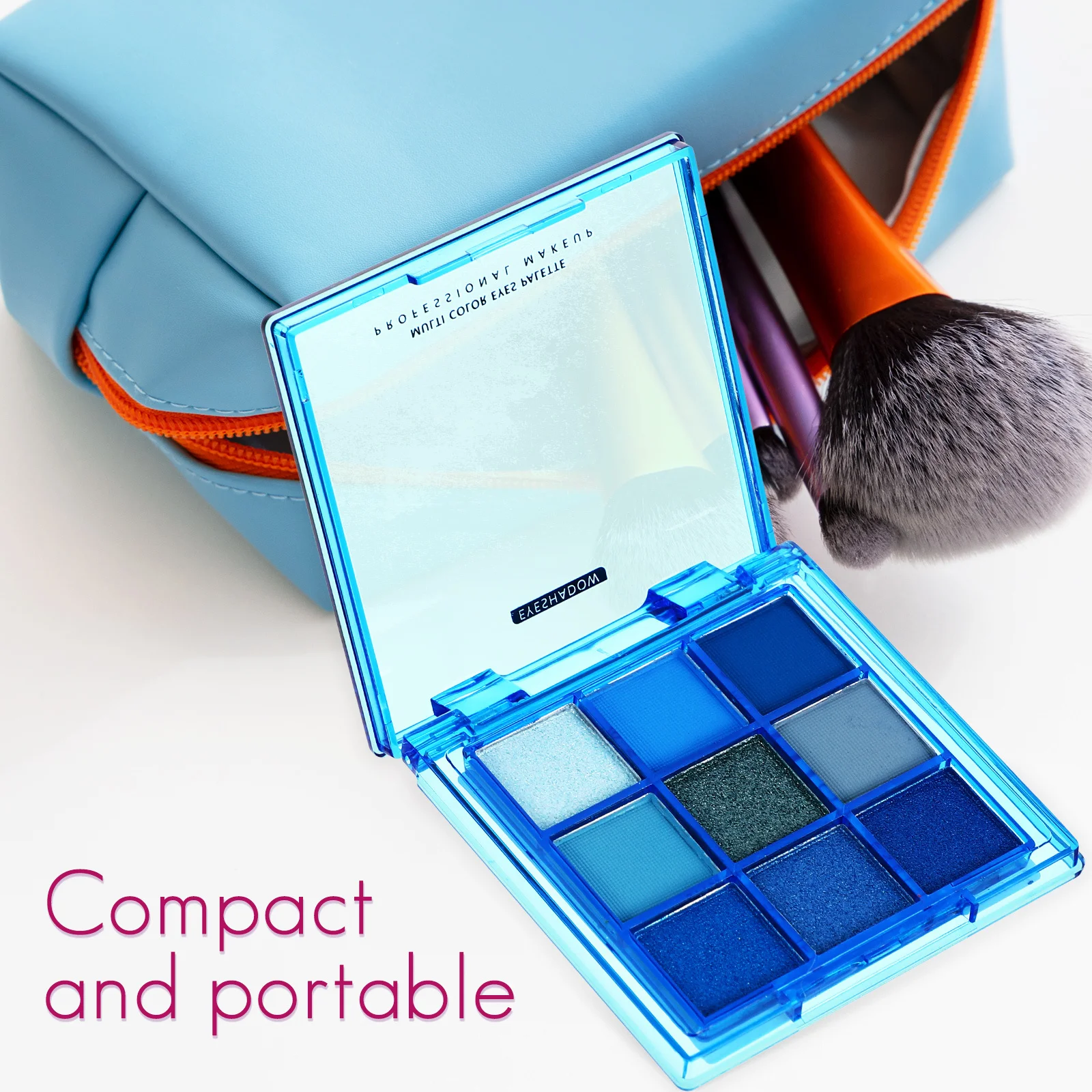 Paletas de sombras de ojos de colores, paleta de maquillaje de sombra de ojos pigmentada con brillo mate, portátil, ligera para viajes, 4 Uds.