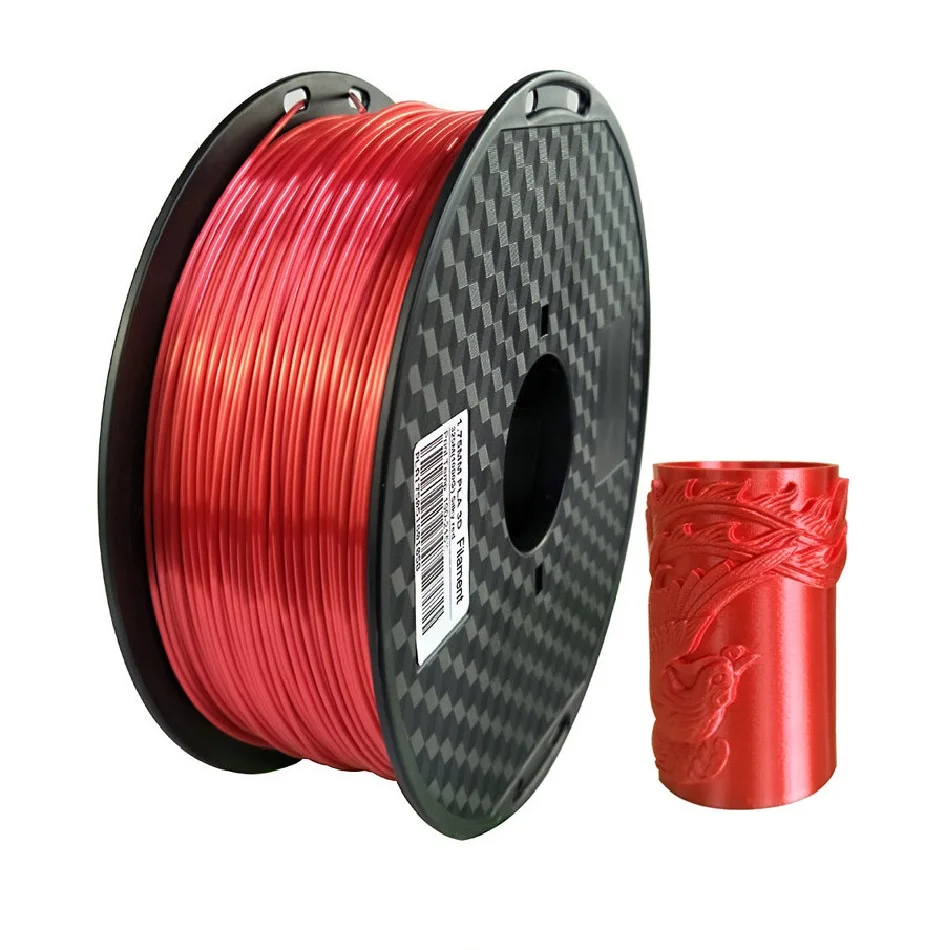 Filamento 3D PLA de seda, 1kg, 1,75mm, carrete de alambre, Material de impresora 3D, filamento de impresión 3D, filamento de impresión 3D de cobre PLA, oro rosa