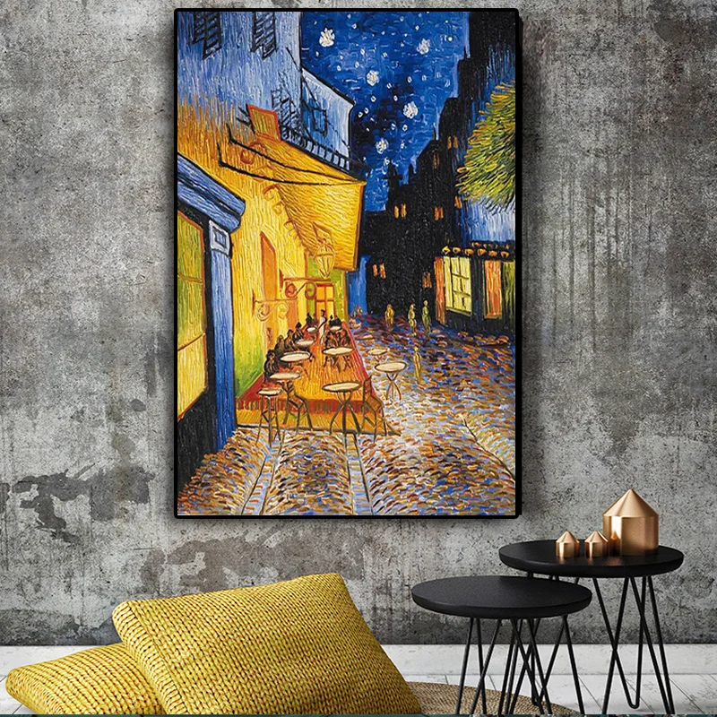 Classic Oil Paintings Wall Art Van Gogh Cafe Night Terrace Canvas Posters And Prints Living Room Bedroom Decoration Gifts