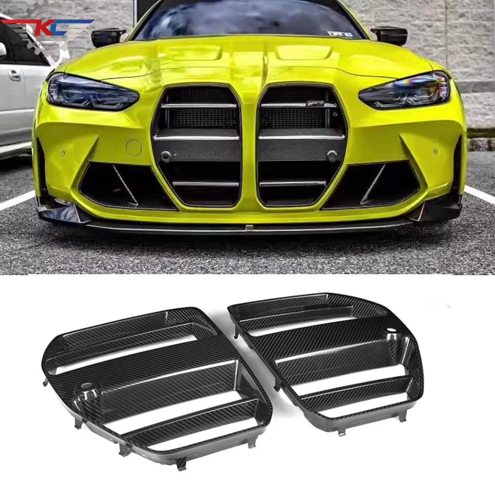 

For BMW M3 G80 M4 G82 2021-IN Real Carbon ST Front Grills Wet Carbons Grille Car Styling Part