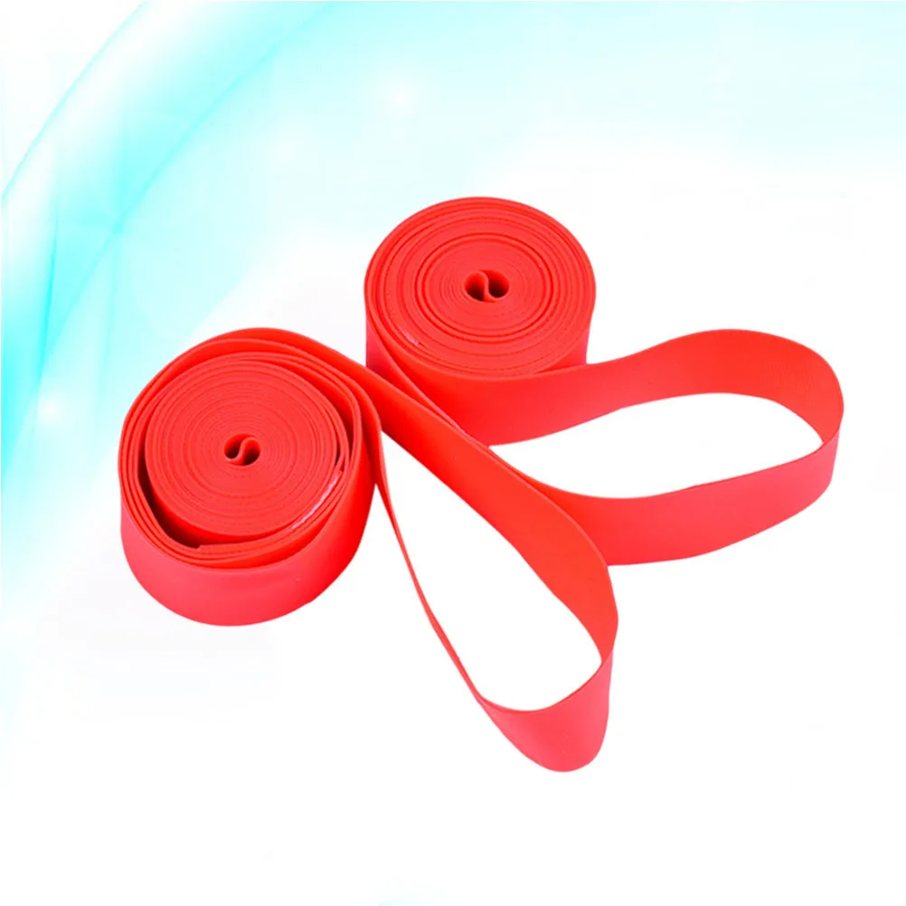 

2 pcs Nylon Tire Pad Rim Strip 26 Inch Red Protective Cushion Tape Bike Tire Cover Cycling Durability Toughness Resistance